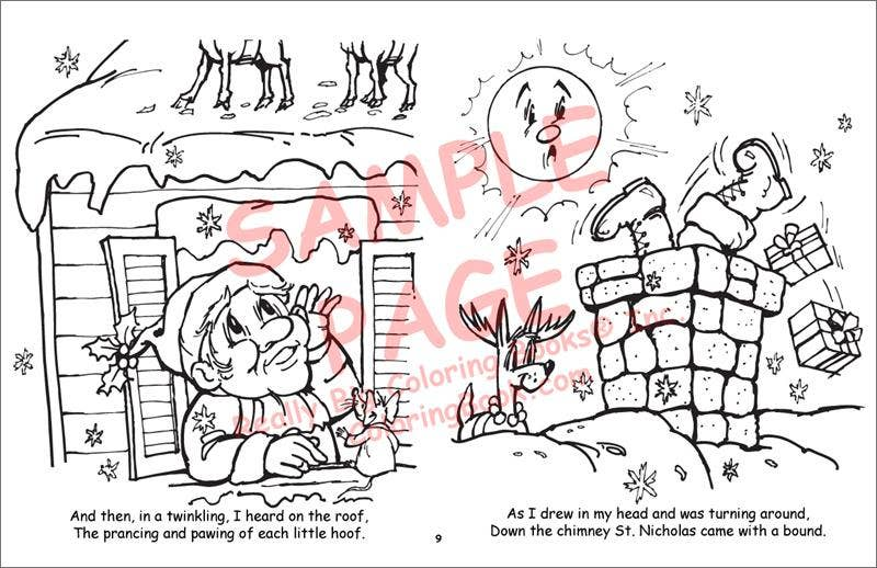 Night Before Christmas LapTop Color Book