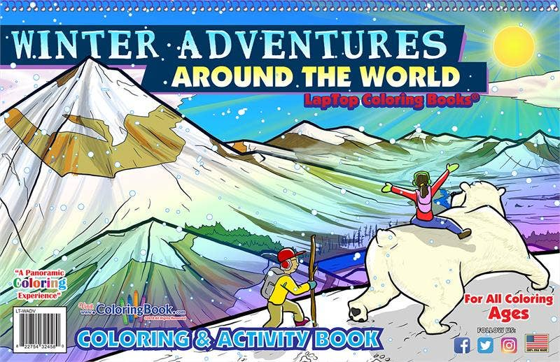 Winter Adventures LapTop Coloring Book