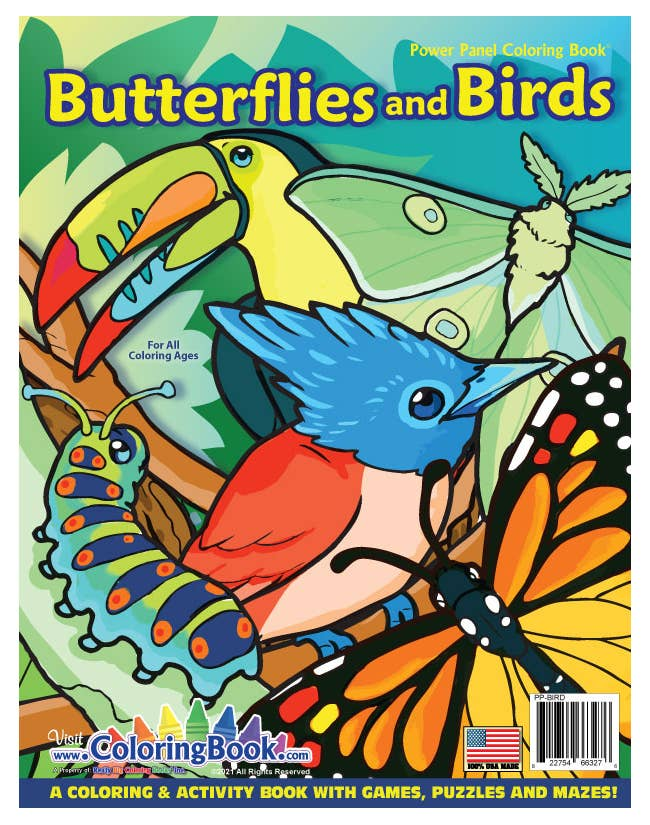 Butterflies and Birds Coloring Book