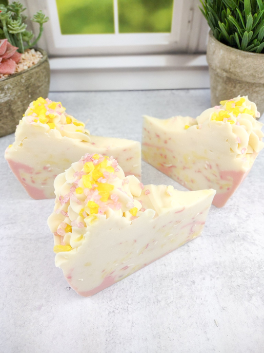 PINK LEMONADE soap cake slice