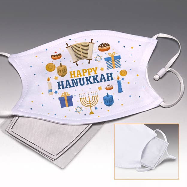 ADJUSTABLE Happy Hanukkah Face Mask
