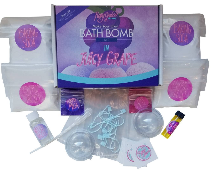DIY Juicy Grape Deluxe Bath Bomb