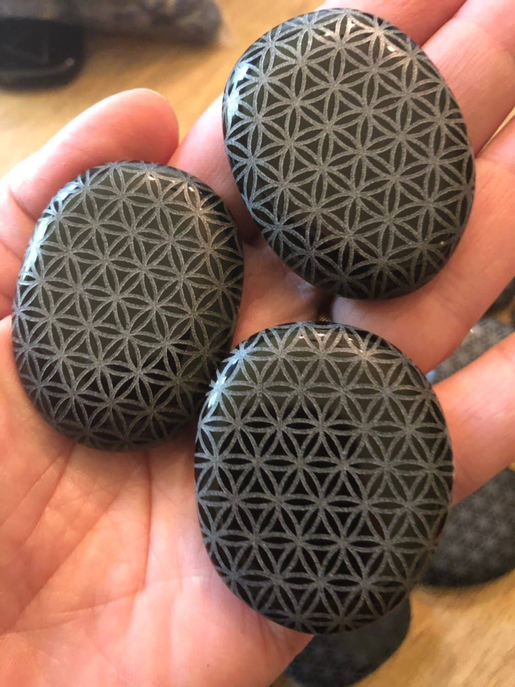 Engraved Black Obsidian