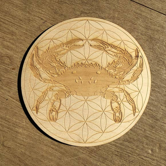 Crab Flower of Life Crystal Grid