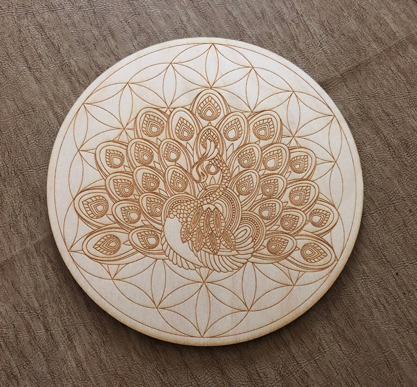 Peacock of Life Crystal Grid