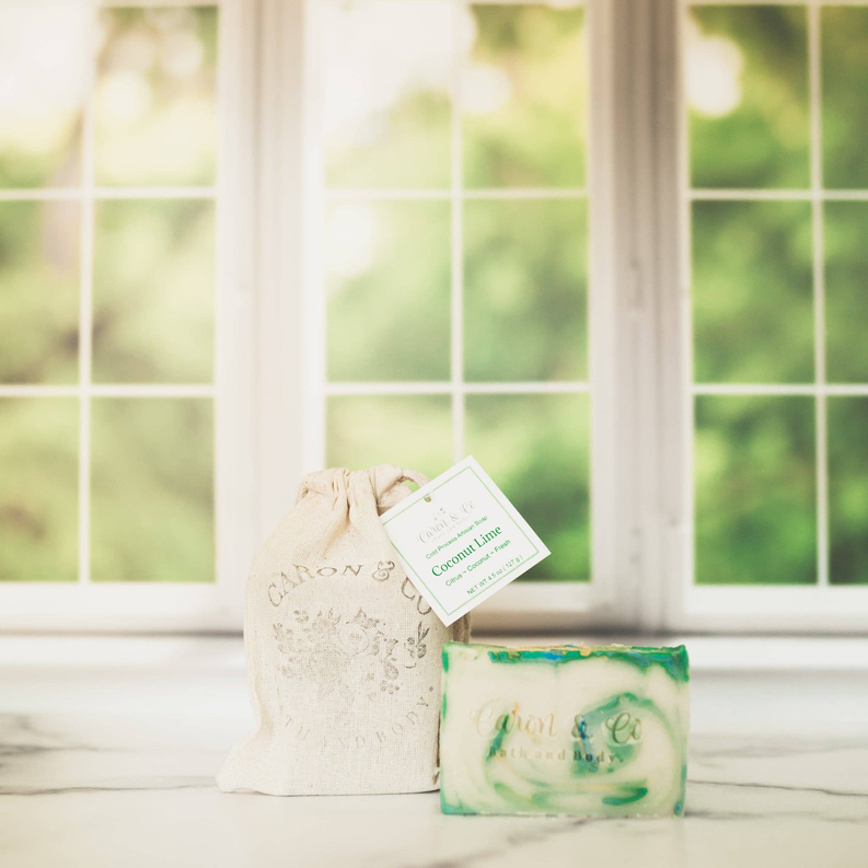 Coconut Lime Soap Slice