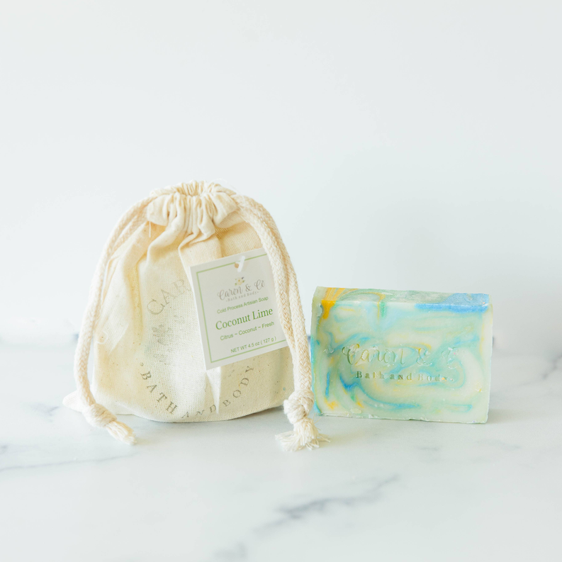 Coconut Lime Soap Slice