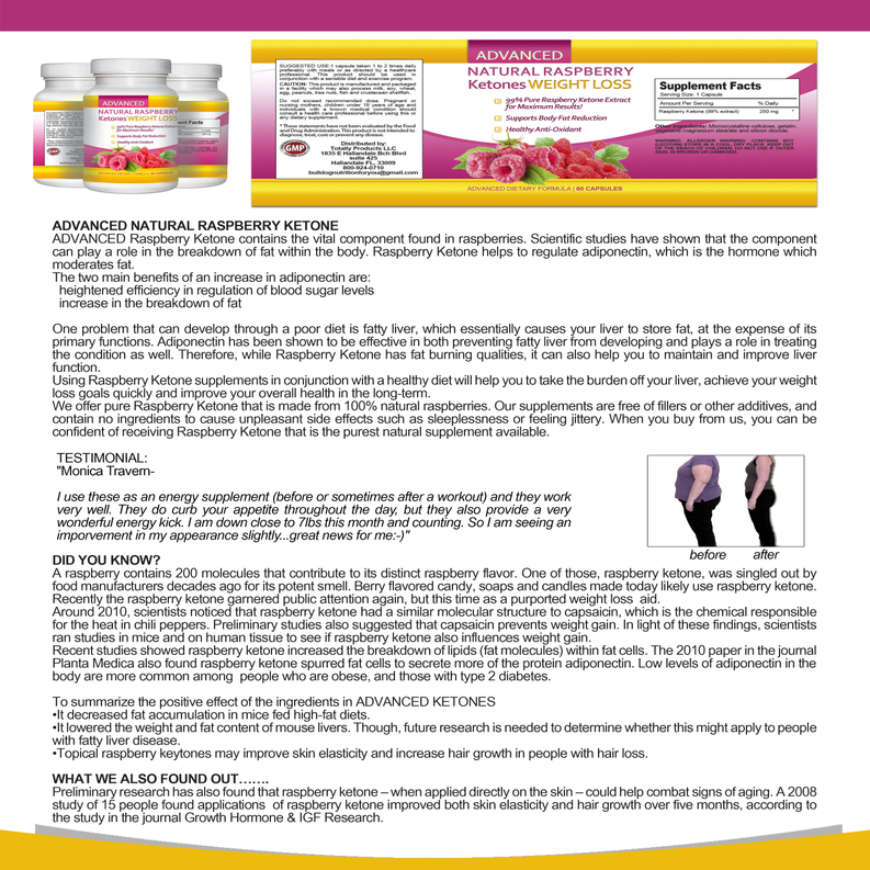 Raspberry Ketones Weight Loss and Fat Burning Supplement (60 capsules)