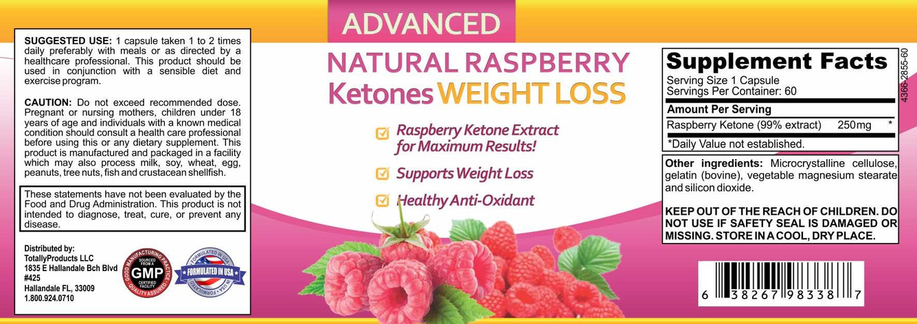 Raspberry Ketones Weight Loss and Fat Burning Supplement (60 capsules)