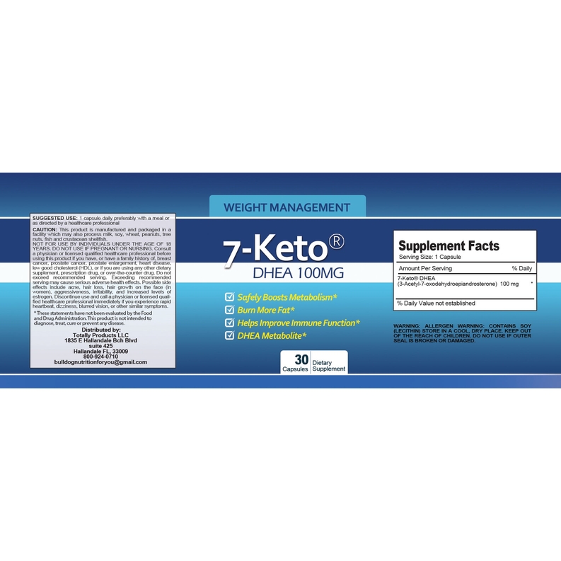 7-Keto DHEA Full Potency 100mg (30 Capsules)