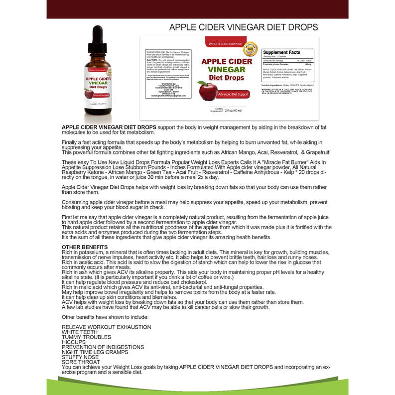 Apple Cider Vinegar Diet Drops