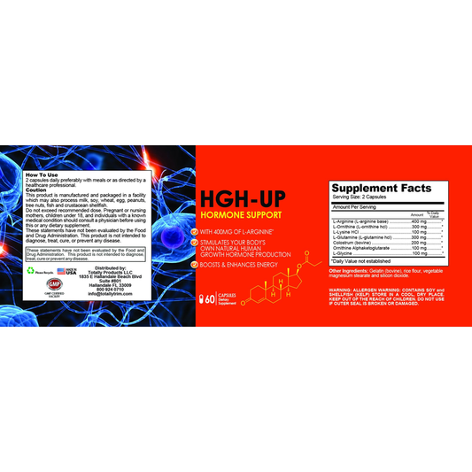 HGH UP Advanced Natural Hormone Helper with L-Arginine (60 capsules)