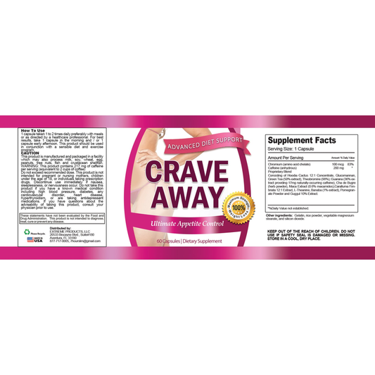 Crave Away Weight Control Extreme Dietary Supplement (60 capsules)