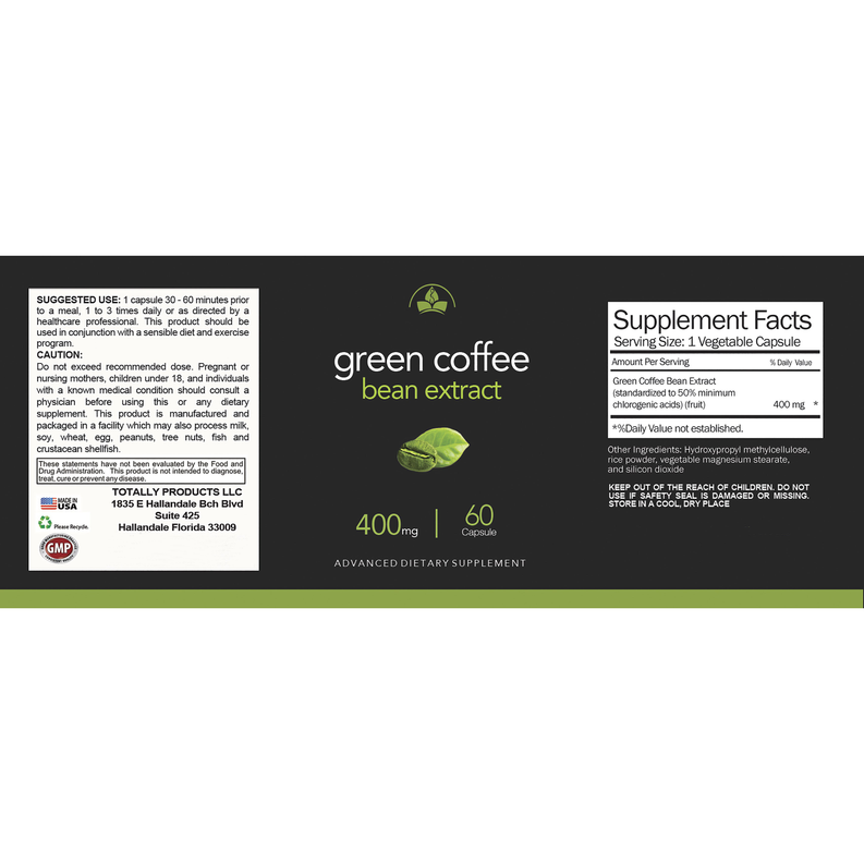Green Coffee Bean Extract 400mg (60 Capsules)