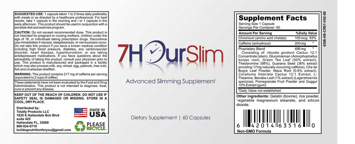 7Hour Slim Weight Loss and Calorie Burner (60 capsules)