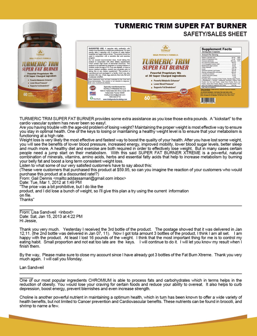 Turmeric Trim Super Fat Burner (60 capsules)