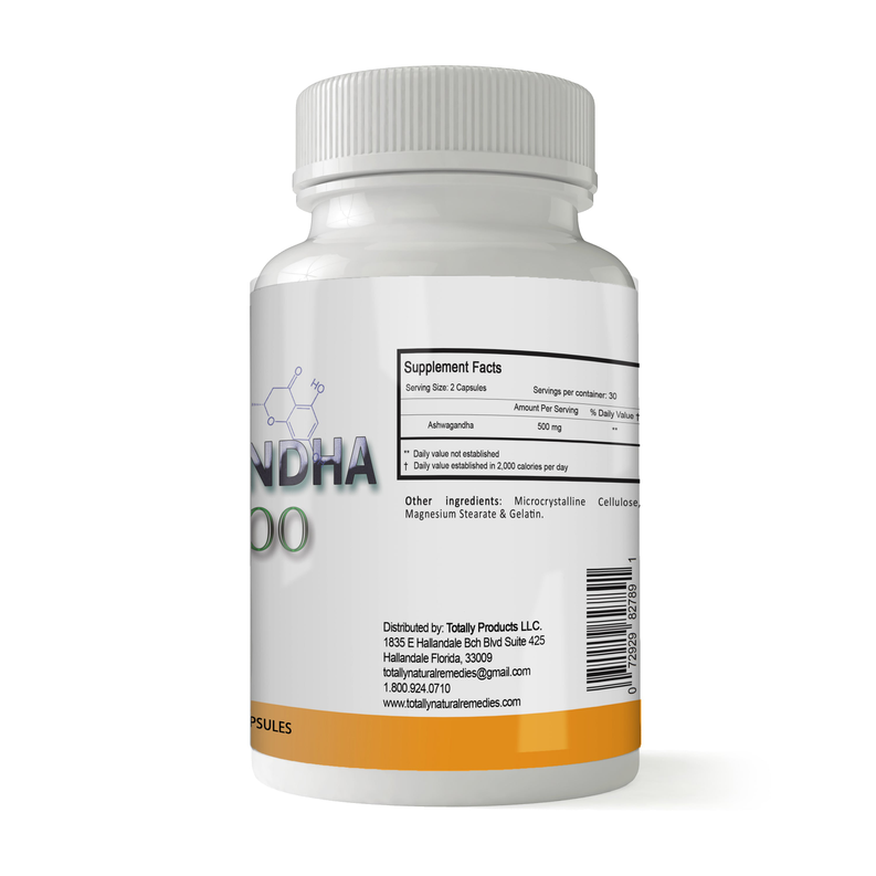Totally Products Ashwagandha 500mg (180 capsules)