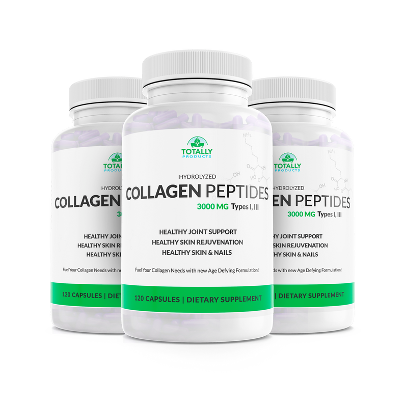 Hydrolyzed Collagen Peptides 750mg - Protein Powder  (120 Capsules)