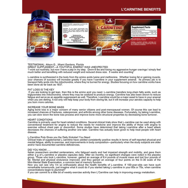 Amino Acid Extreme and L-Carnitine Extra Strength Combo Pack