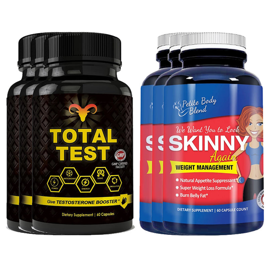 Total Test Testosterone Booster and Skinny Again Combo Pack