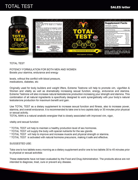 Total Test Testosterone Booster and Turmeric Curcumin Combo Pack
