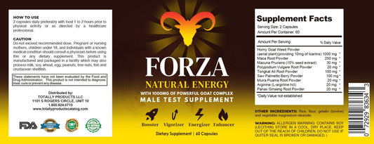 Forza Male Enhancement 1000mg Advanced Libido Booster (60 Capsules)
