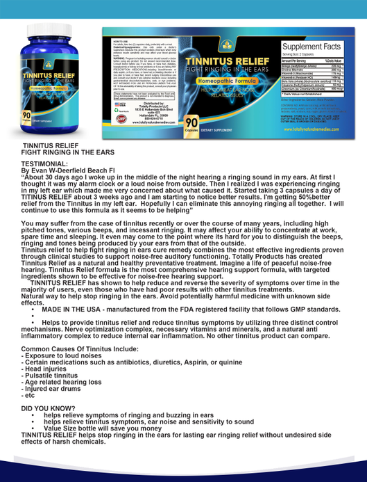 Totally Products Tinnitus Relief (90 capsules)