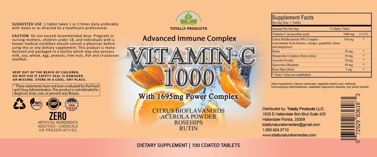 Vitamin C - 1695mg Power Complex (200 tablets)