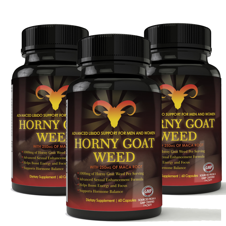 Horny Goat Weed 1000mg Extract for Advanced Libido Support (60 Capsules)