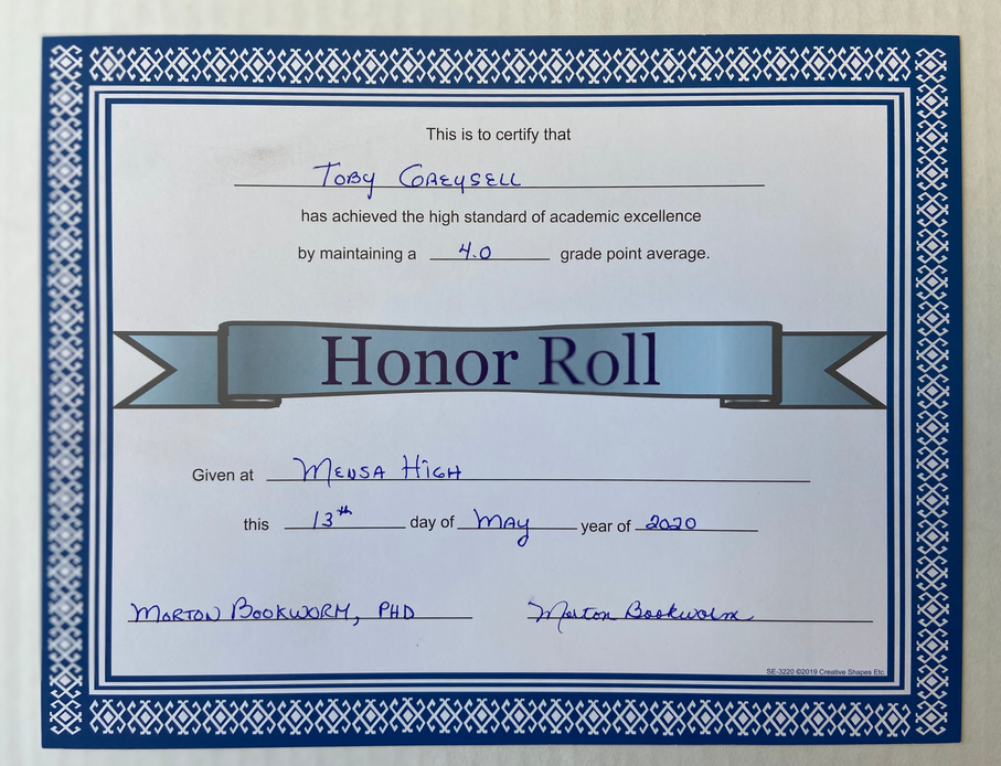 Recognition Certificate