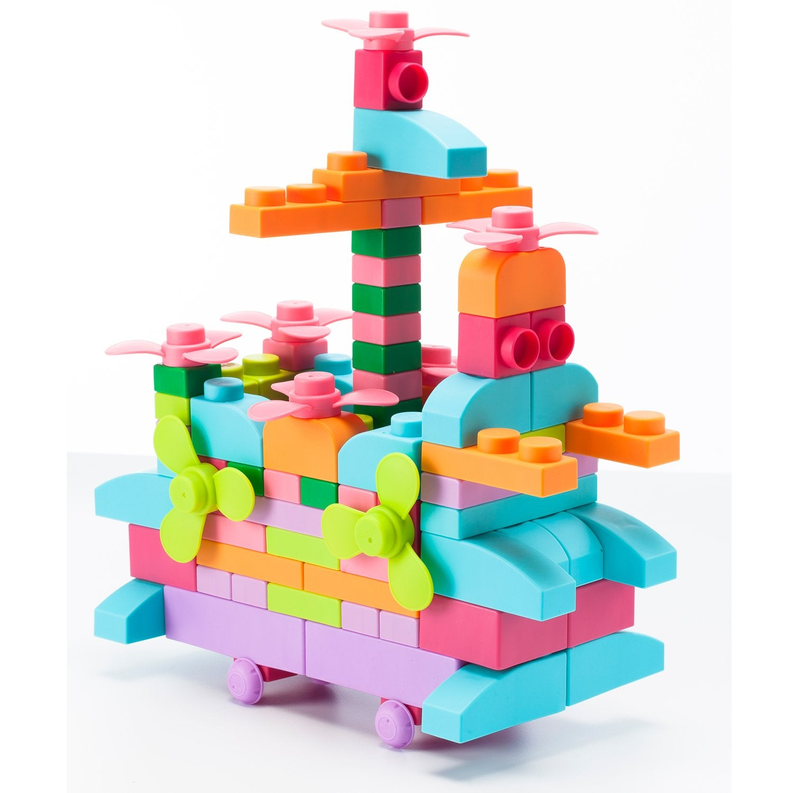 UNiPLAY Soft Building Blocks Plus Series 80pcs Pastel Color (#UN40802)