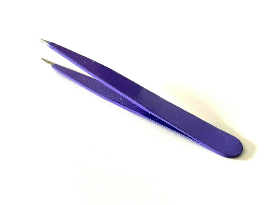 Purple Eyebrow Hair Removal Tweezers Pointed Tip