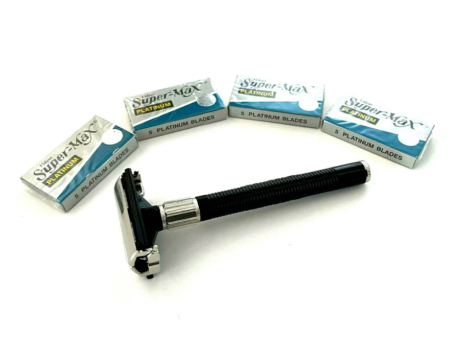 Hashir Professional Old Fashion Butterfly Style Classic Safety Razor + Mirror Set With Blades