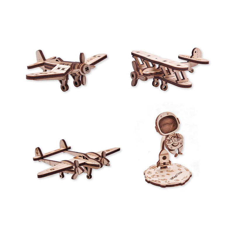 Set of Mini 3D Puzzles Planes and Astronaut