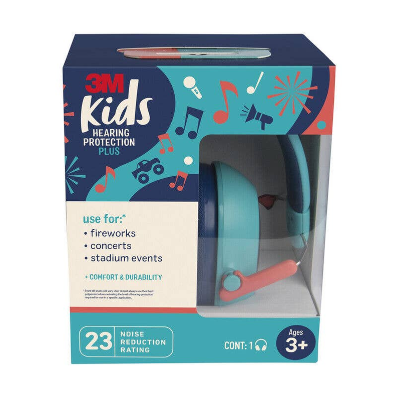 3M Kids Hearing Protection Plus Teal Color 23db NRR