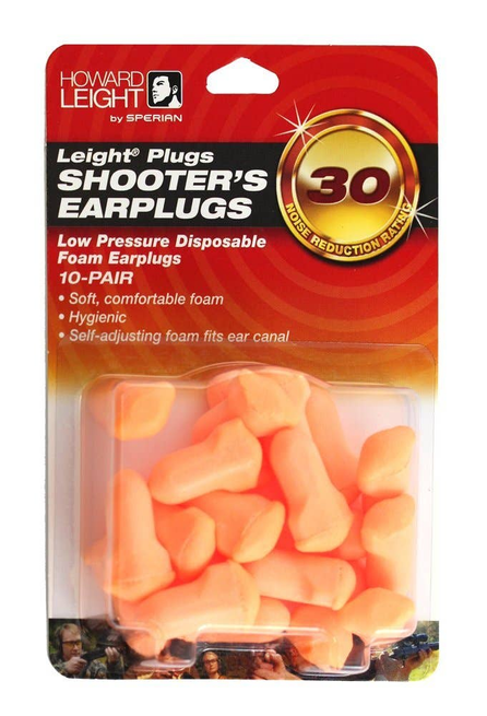 Howard Leight Shooter's Earplugs Foam 10-Pairs per Pack (Pack of 6)