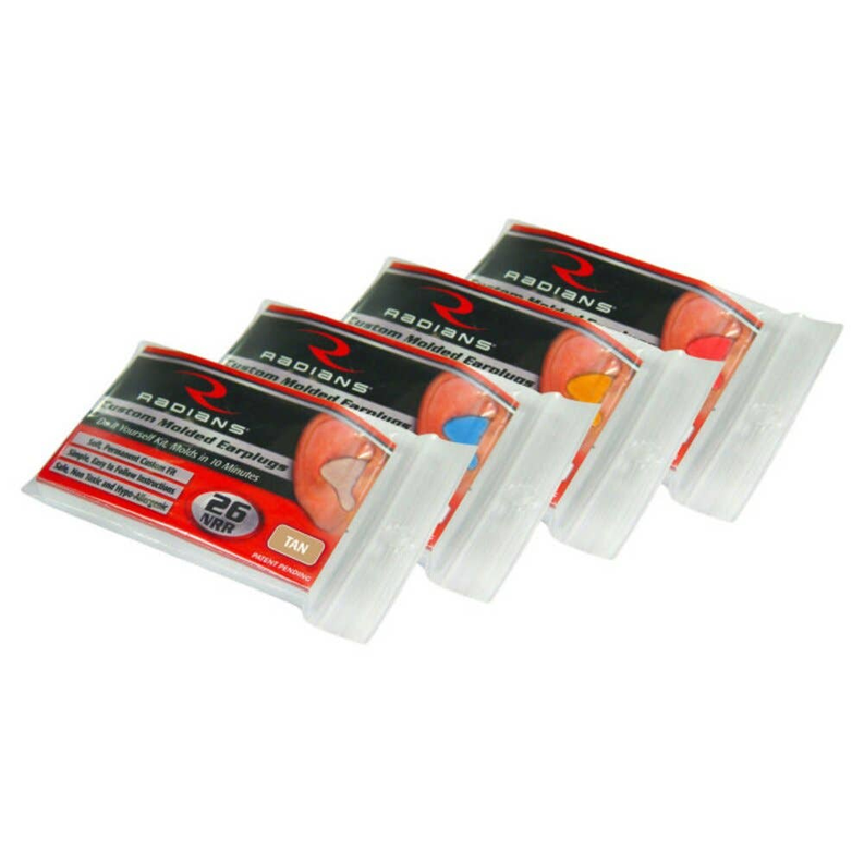 Radians Custom Molded Earplugs Microfiber Storage Case NRR 26