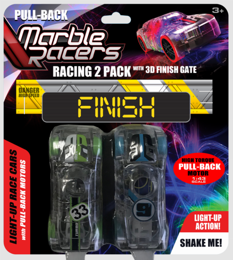 Round Pull Back Racers Pull-Back Marble Racer - 2 Pack