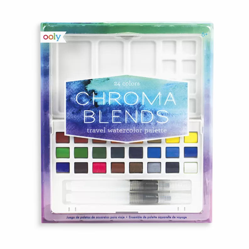 Chroma Blends Travel Watercolor Palette - 27 Piece Set