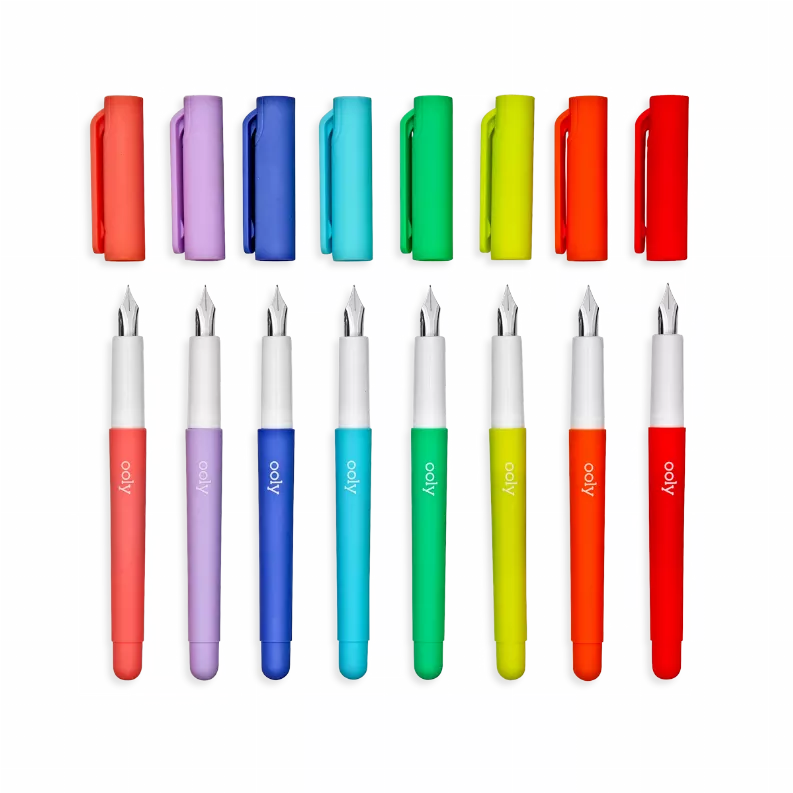 Color Write Fountain Pens - Set of 8