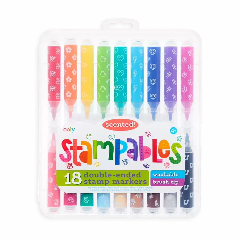Stampables Double-Ended Scented Markers - Set of 18