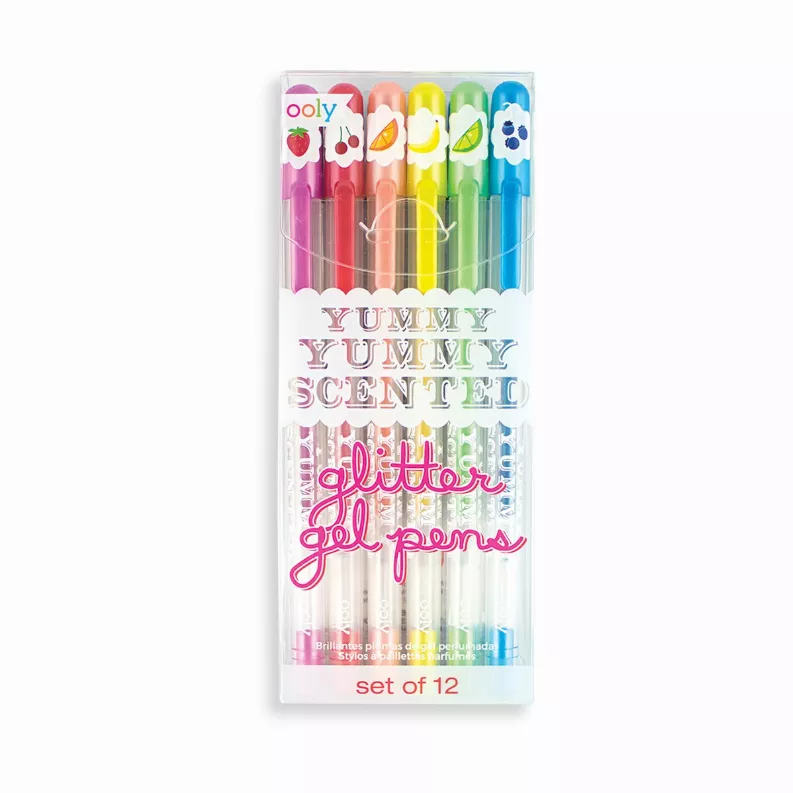 Yummy Scented Glitter Gel Pens - Set of 12