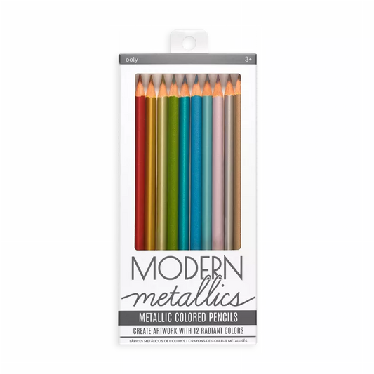 Modern Metallic Colored Pencils - Set of 12