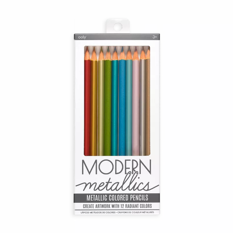 Modern Metallic Colored Pencils - Set of 12