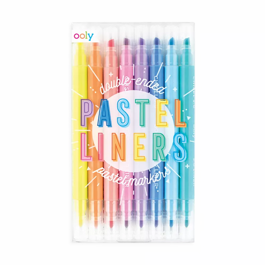 Pastel Liners Double Ended Markers - Set of 8