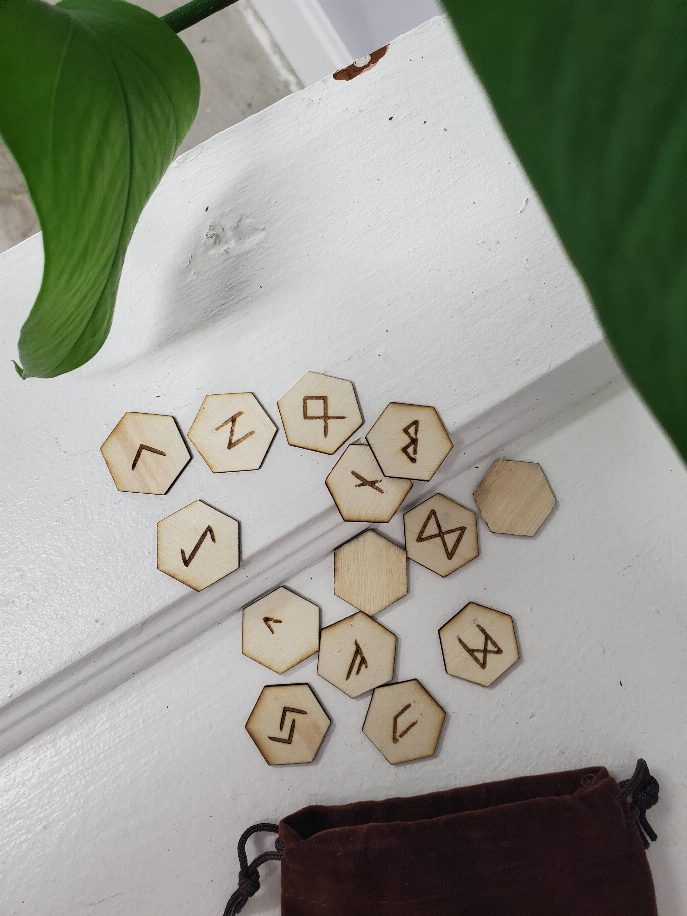 Wood Engraved Rune Set